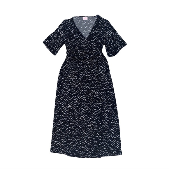 Isabel Maternity Flutter Short Sleeve Dress - Picture 2 of 3